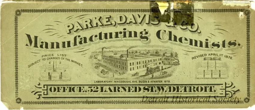 Catalog - Parke, Davis & Co. Manufacturing Chemists, Price List, Revised April 1st, 1876