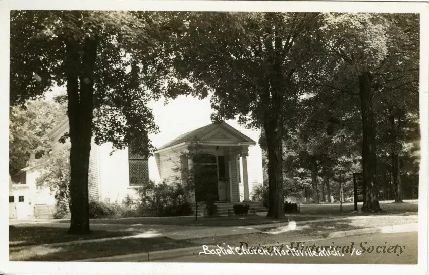 Postcard - Baptist Church, Northville, Mich. 16