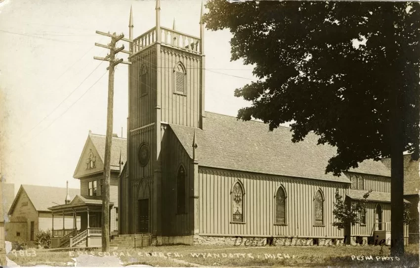 Postcard - Episcopal Church, Wyandotte, Mich.
