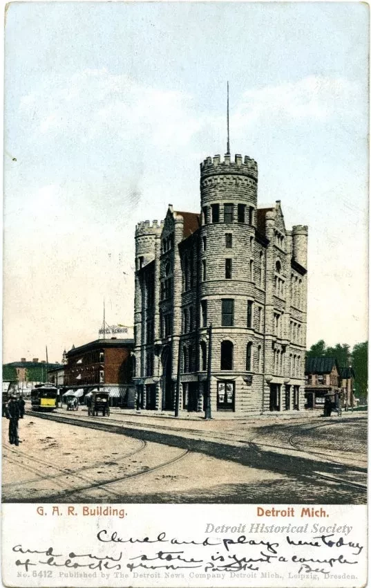 Postcard - G.A.R. Building, Detroit Mich. - G.A.R. Building, Detroit, Mich.