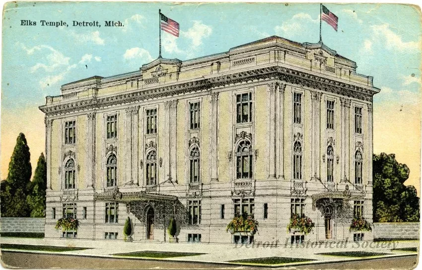 Postcard - Elks Temple, Detroit, Mich. - Elk's Temple, Detroit, Mich.