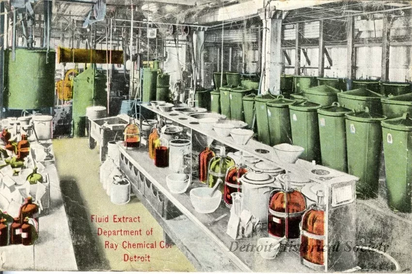 Postcard - Fluid Extract Department of Ray Chemical Co. Detroit