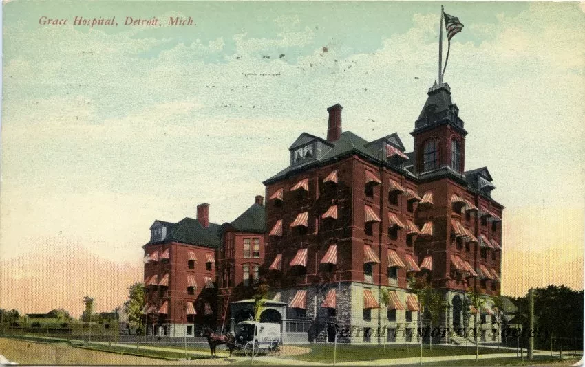 Postcard - Grace Hospital, Detroit, Mich.