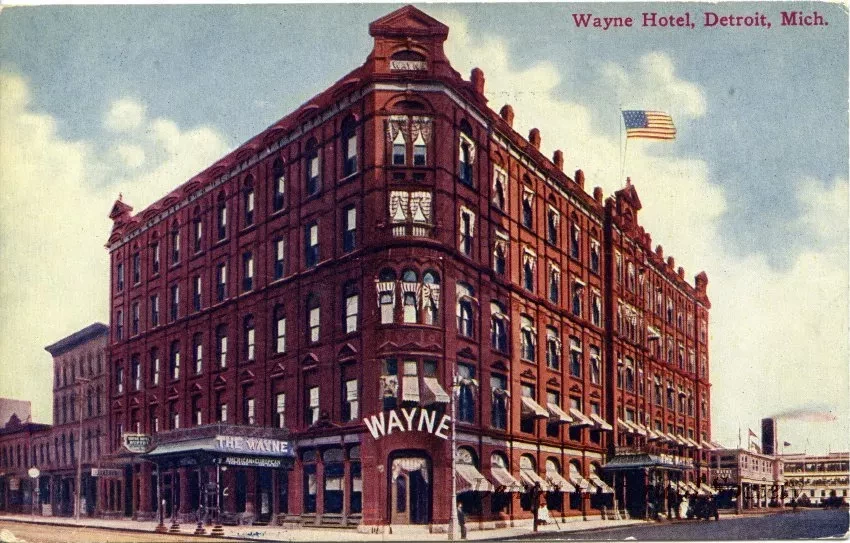 Postcard - Wayne Hotel, Detroit, Mich.