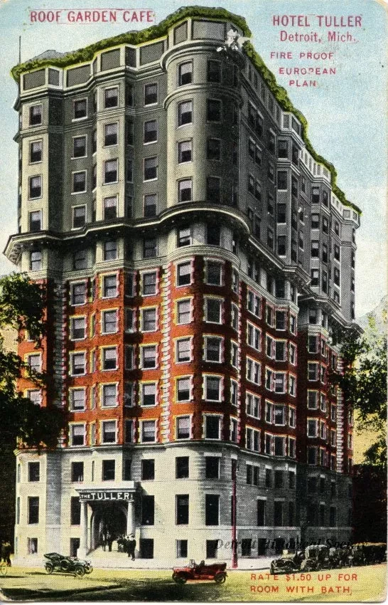 Postcard - Hotel Tuller, Detroit, Mich.