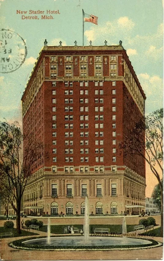 Postcard - New Statler Hotel, Detroit, Mich.