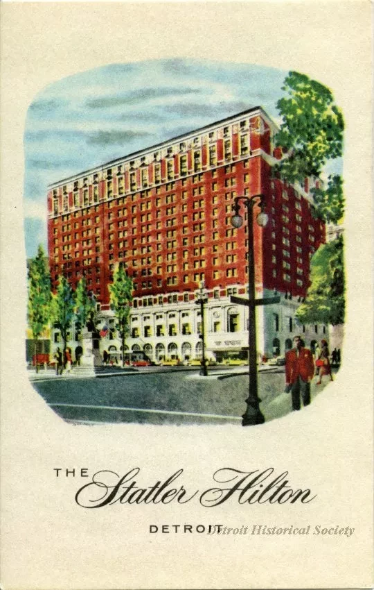 Postcard - The Statler Hilton, Detroit