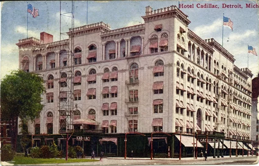 Postcard - Hotel Cadillac, Detroit, Mich.