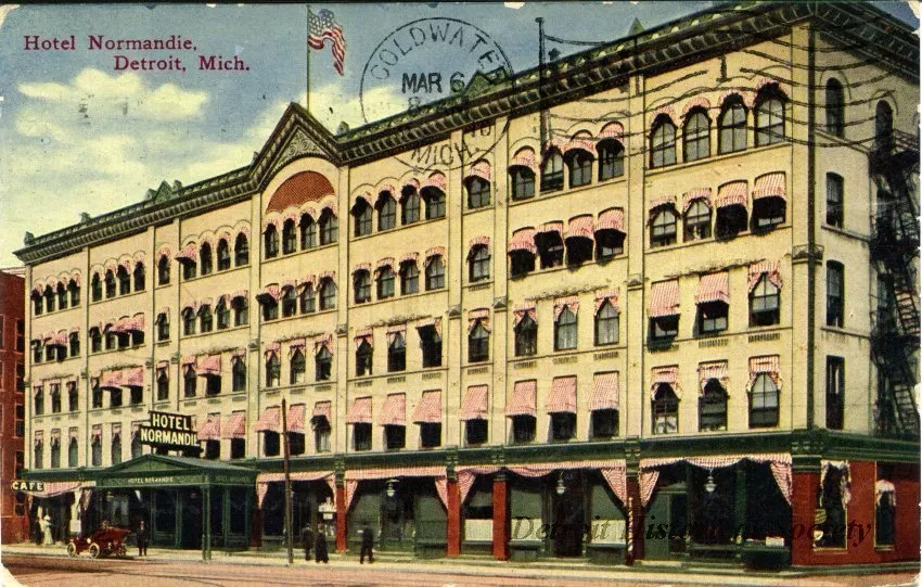 Postcard - Hotel Normandie, Detroit, Mich.