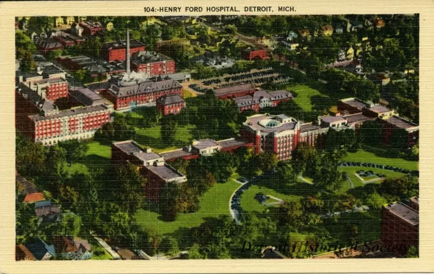 Postcard - Henry Ford Hospital, Detroit, Mich.