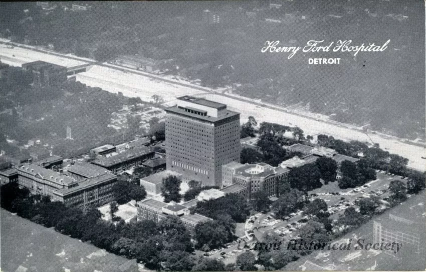 Postcard - Henry Ford Hospital, Detroit
