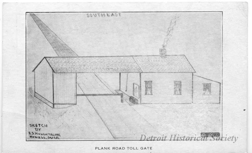 Postcard - Plank Road Toll Gate