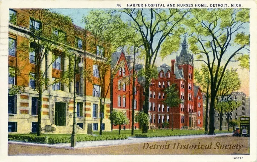 Postcard - Harper Hospital and Nurses Home, Detroit, Mich. - Harper Hospital and Nurses Home, Detroit, Mich.