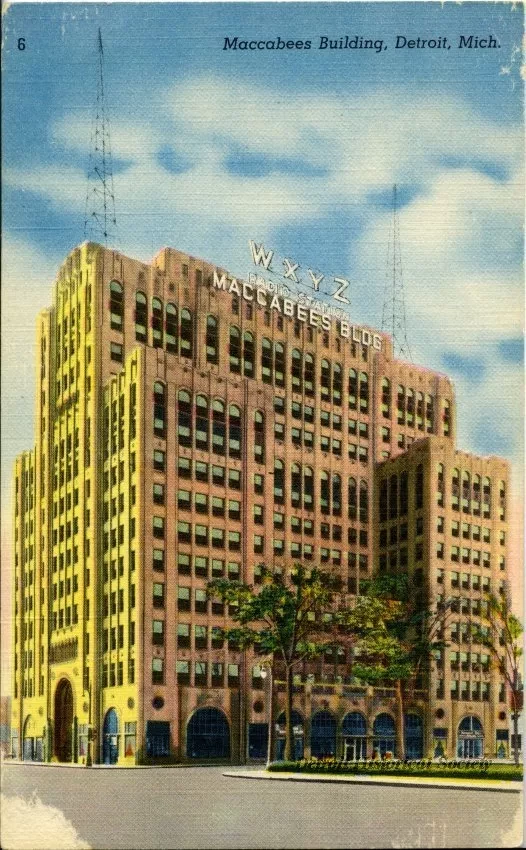 Postcard - Maccabees Building, Detroit, Mich.