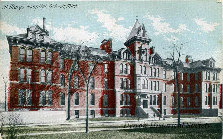 Postcard - St. Mary's Hospital, Detroit, Mich. - St. Mary's Hospital, Detroit, Mich.