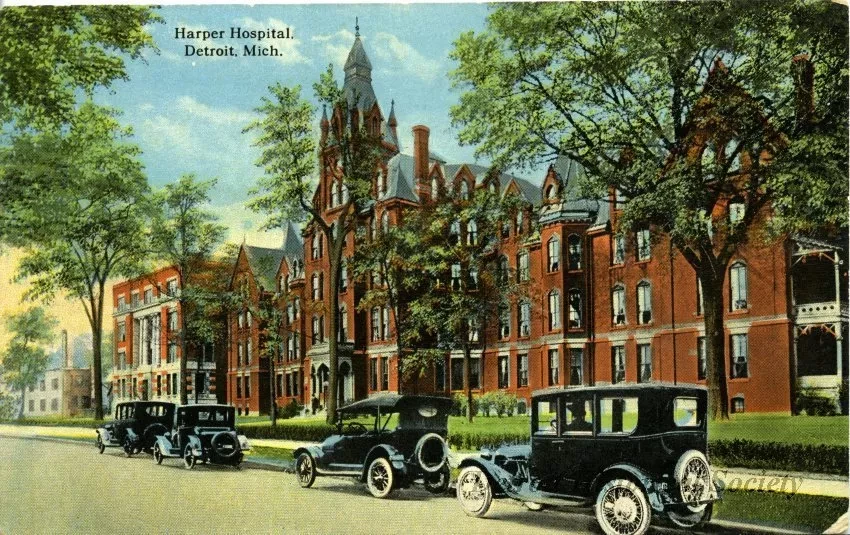 Postcard - Harper Hospital, Detroit, Mich. - Harper Hospital, Detroit, Mich.
