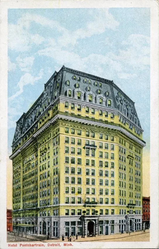 Postcard - Hotel Pontchartrain, Detroit, Mich.
