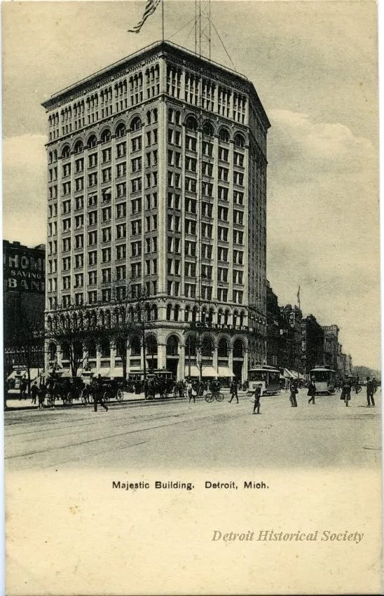 Postcard - Majestic Building, Detroit, Mich.