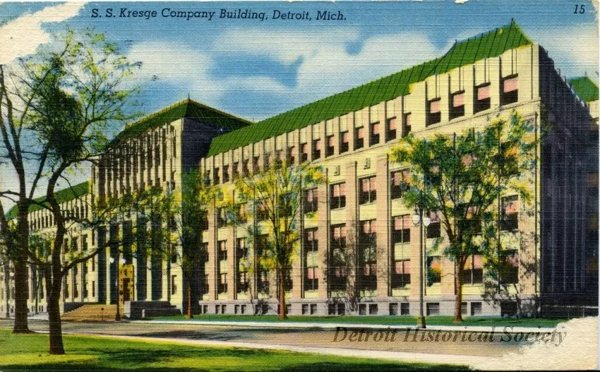 Postcard - S.S. Kresge Company Building, Detroit, Mich.