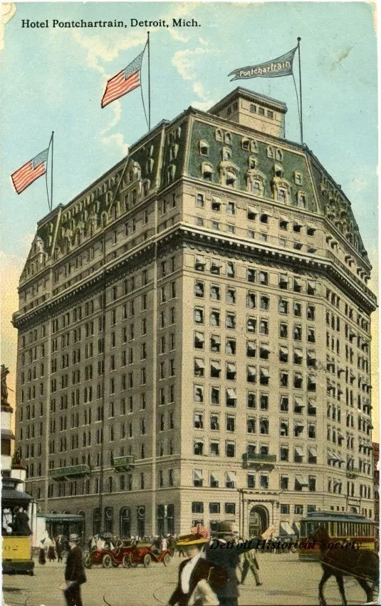 Postcard - Hotel Pontchartrain, Detroit, Mich.