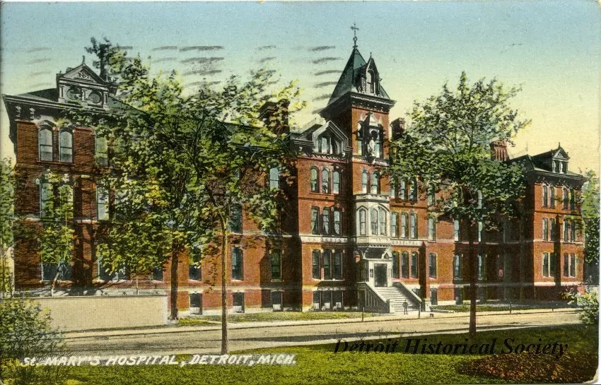 Postcard - St. Mary's Hospital, Detroit, Mich. - St. Mary's Hospital, Detroit, Mich.