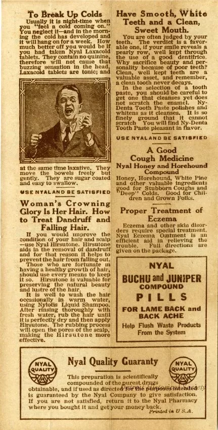 Handbill - Nyal Facts