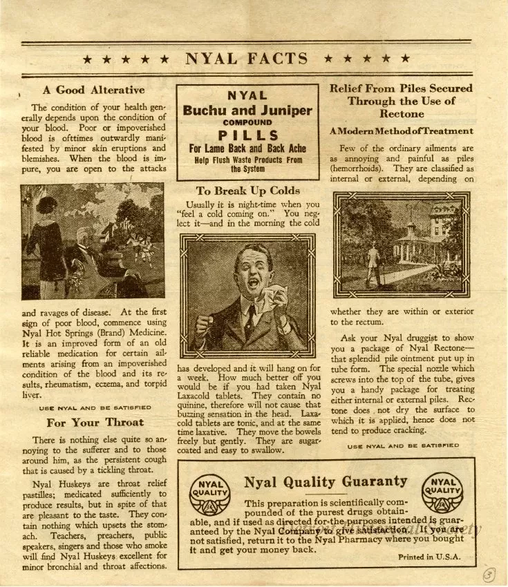 Handbill - Nyal Facts