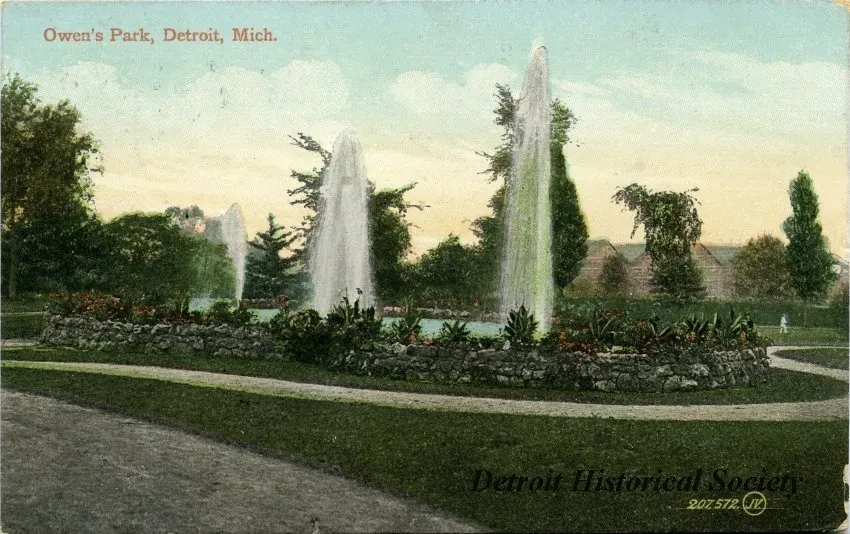 Postcard - Owen's Park, Detroit, Mich.