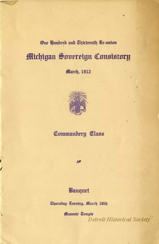 Program - Commandery Class, March, 1912