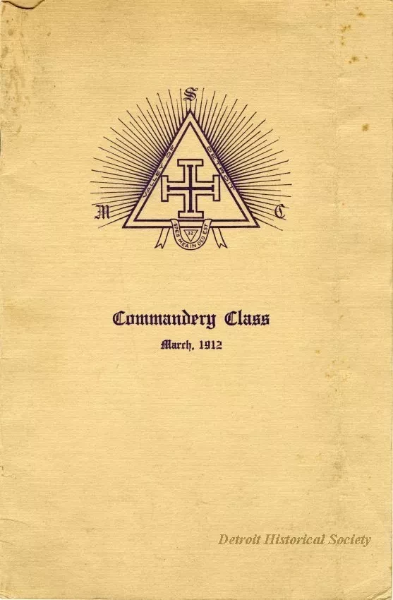 Program - Commandery Class, March, 1912