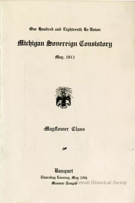 Program - Mayflower Class, May, 1913