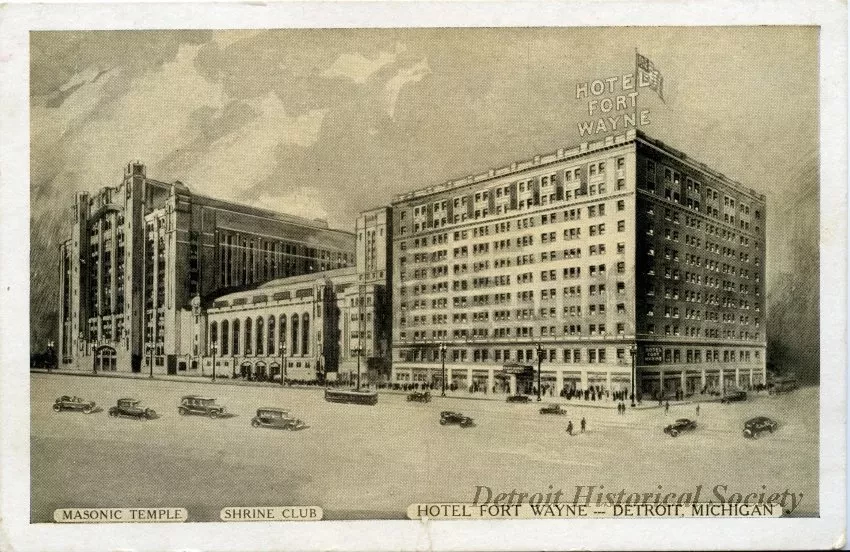 Postcard - Hotel Fort Wayne - Detroit, Michigan