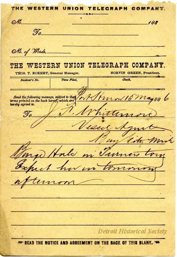 Telegram - The Western Union Telegraph Company