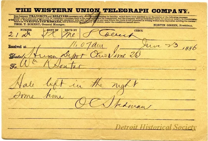 Telegram - The Western Union Telegraph Company