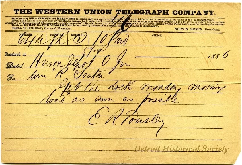 Telegram - The Western Union Telegraph Company