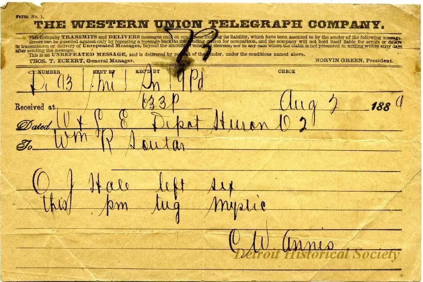 Telegram - The Western Union Telegraph Company