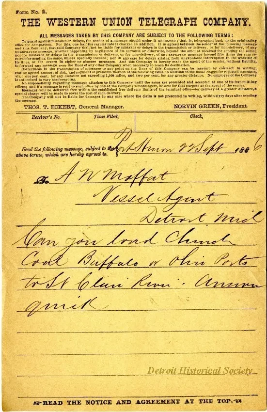 Telegram - The Western Union Telegraph Company