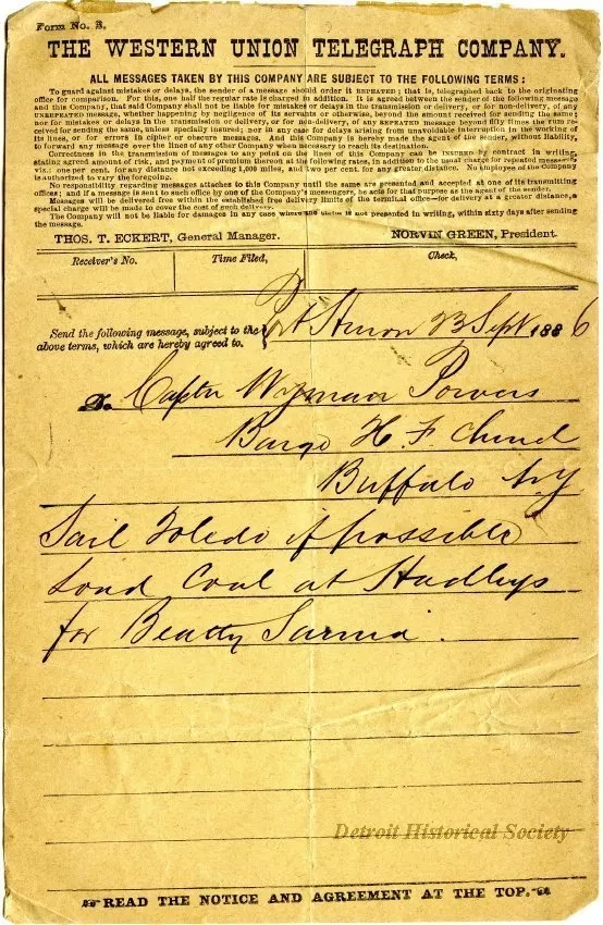 Telegram - The Western Union Telegraph Company