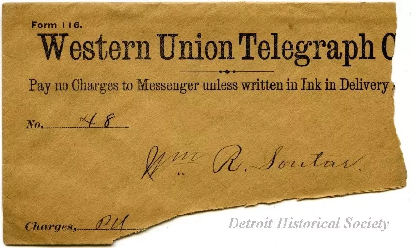 Envelope - Western Union Telegraph Company