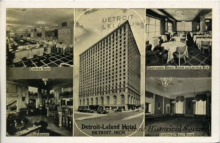 Postcard - Detroit-Leland Hotel, Detroit, Mich. - Detroit-Leland Hotel, Detroit, Mich.