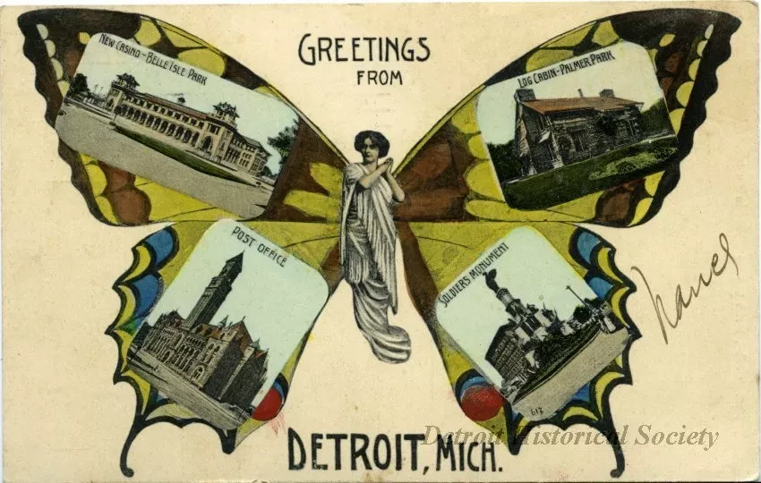 Postcard - Greetings from Detroit, Mich.