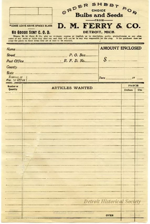 Catalog - Bulbs & Seeds, Autumn 1929