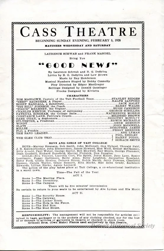 Program, Theater - The Playgoer