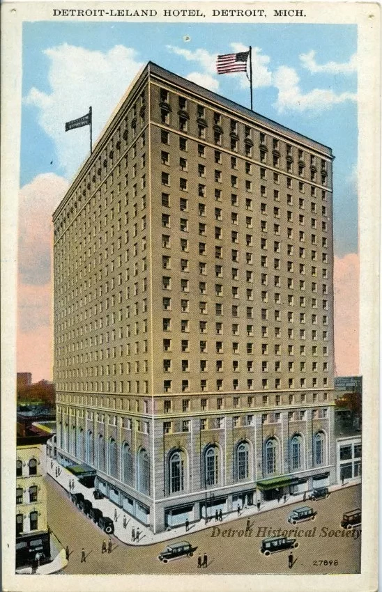Postcard - Detroit-Leland Hotel, Detroit, Mich. - Detroit-Leland Hotel, Detroit, Mich.