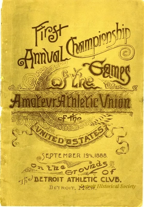 Program - First Annual Championship Games of the Amateur Athletic Union of the United States