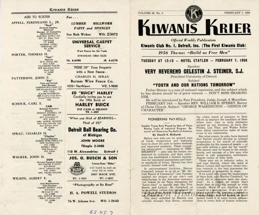 Newsletter - Kiwanis Krier, Vol. 38, No. 6