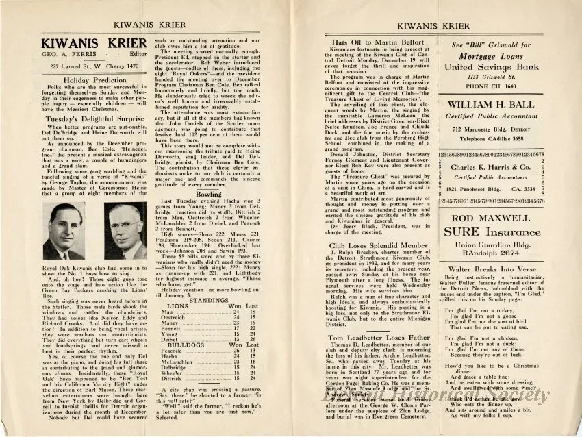 Newsletter - Kiwanis Krier, Vol. 18, No. 52