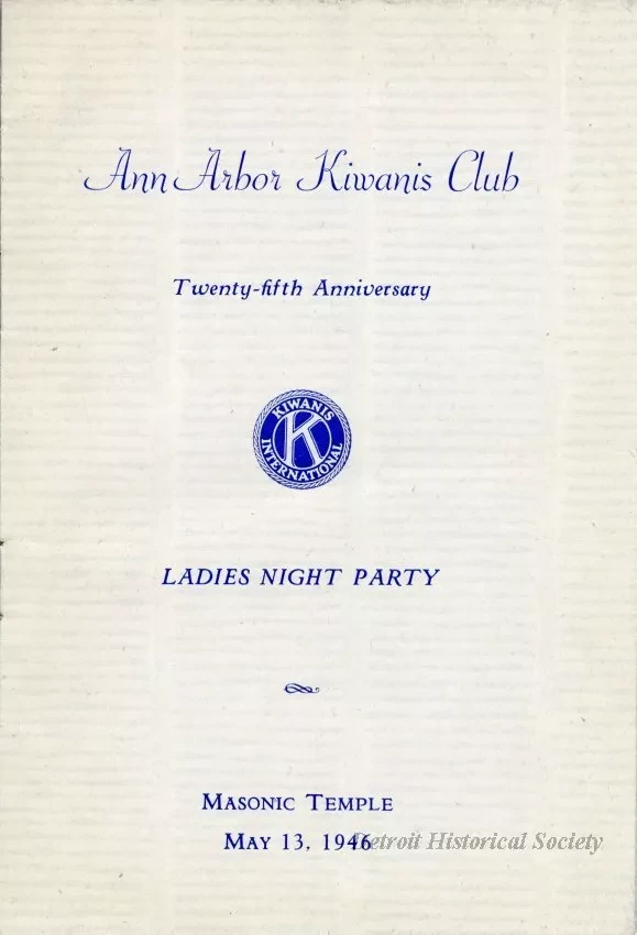 Program - Ann Arbor Kiwanis Club, Twenty-fifth Anniversary