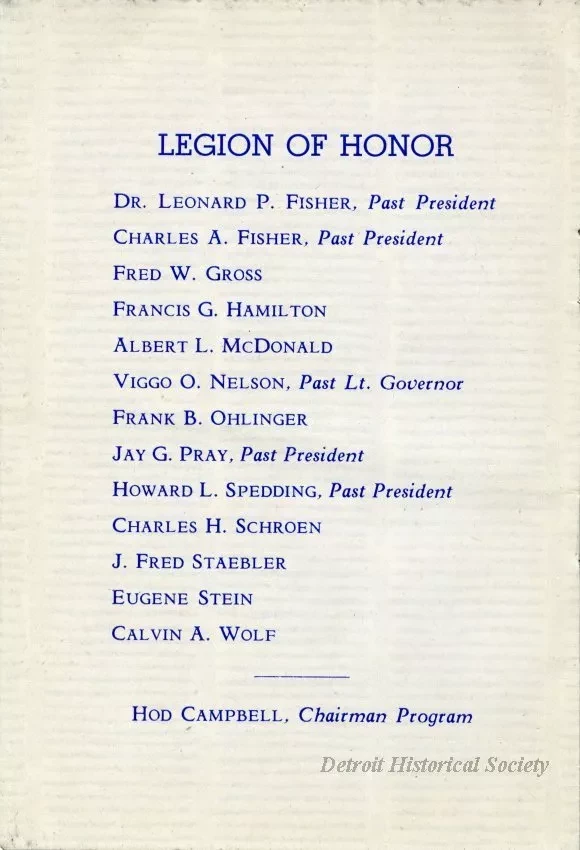 Program - Ann Arbor Kiwanis Club, Twenty-fifth Anniversary