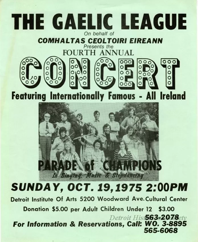 Flyer - The Gaelic League 
Fourth Annual Concert